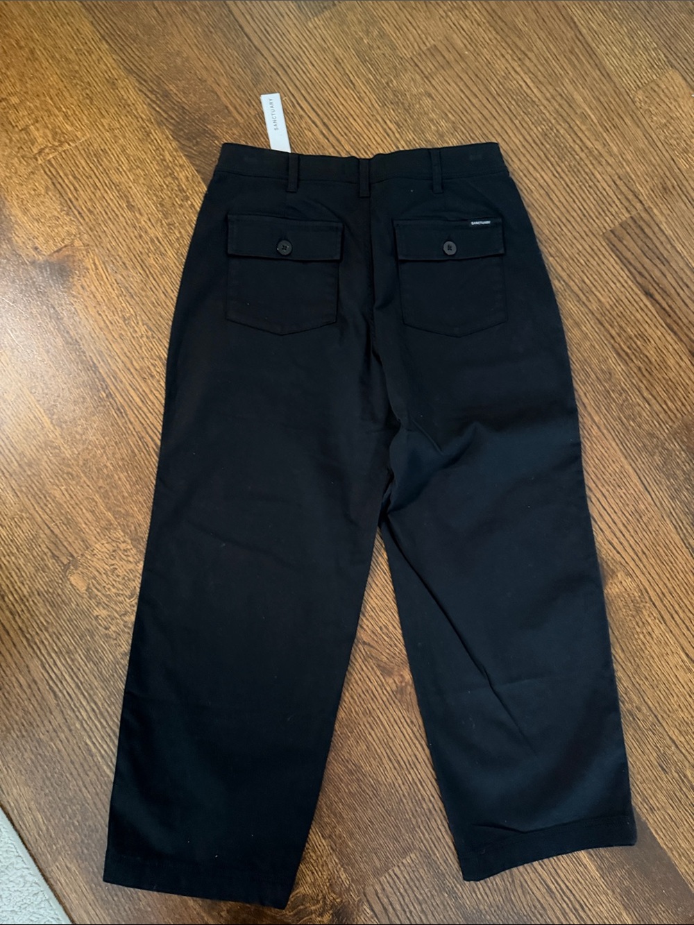 Women’s Sanctuary Black Wide-Leg Cargo Pants sz 27 - Picture 4 of 4
